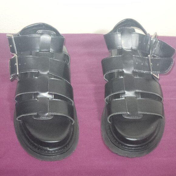 NoBo Chunky Black Gladiator Sandals - Picture 1 of 6